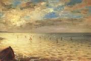 Eugene Delacroix The Sea at Dieppe (mk05) Spain oil painting artist
